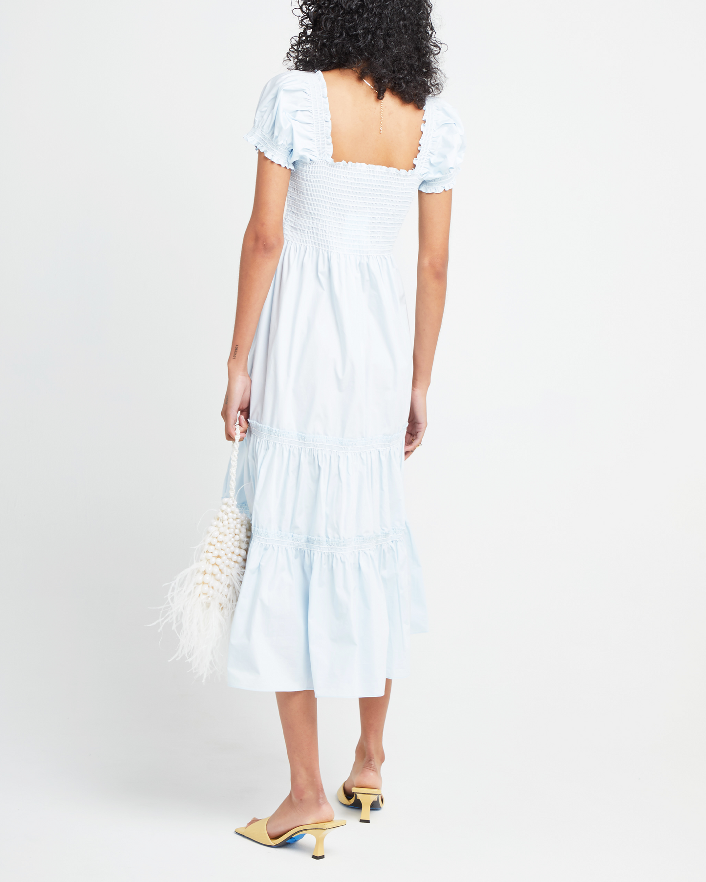 Square Neck Smocked Maxi Dress