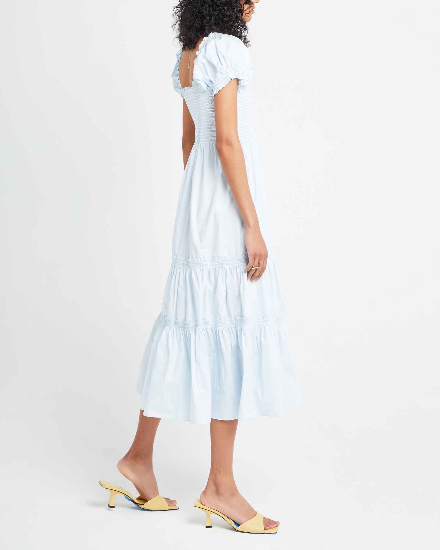 Square Neck Smocked Maxi Dress
