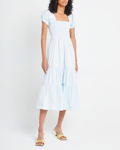 Square Neck Smocked Maxi Dress