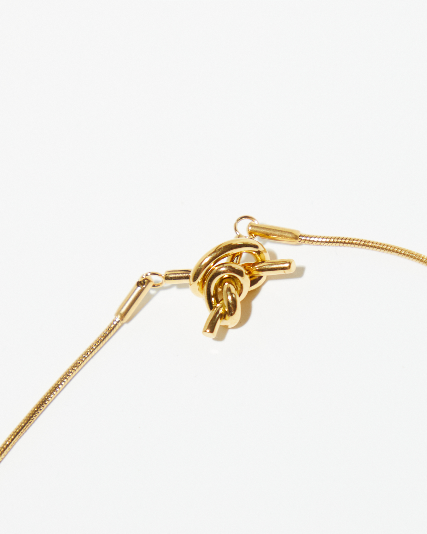 Gold Knot Lariat Necklace