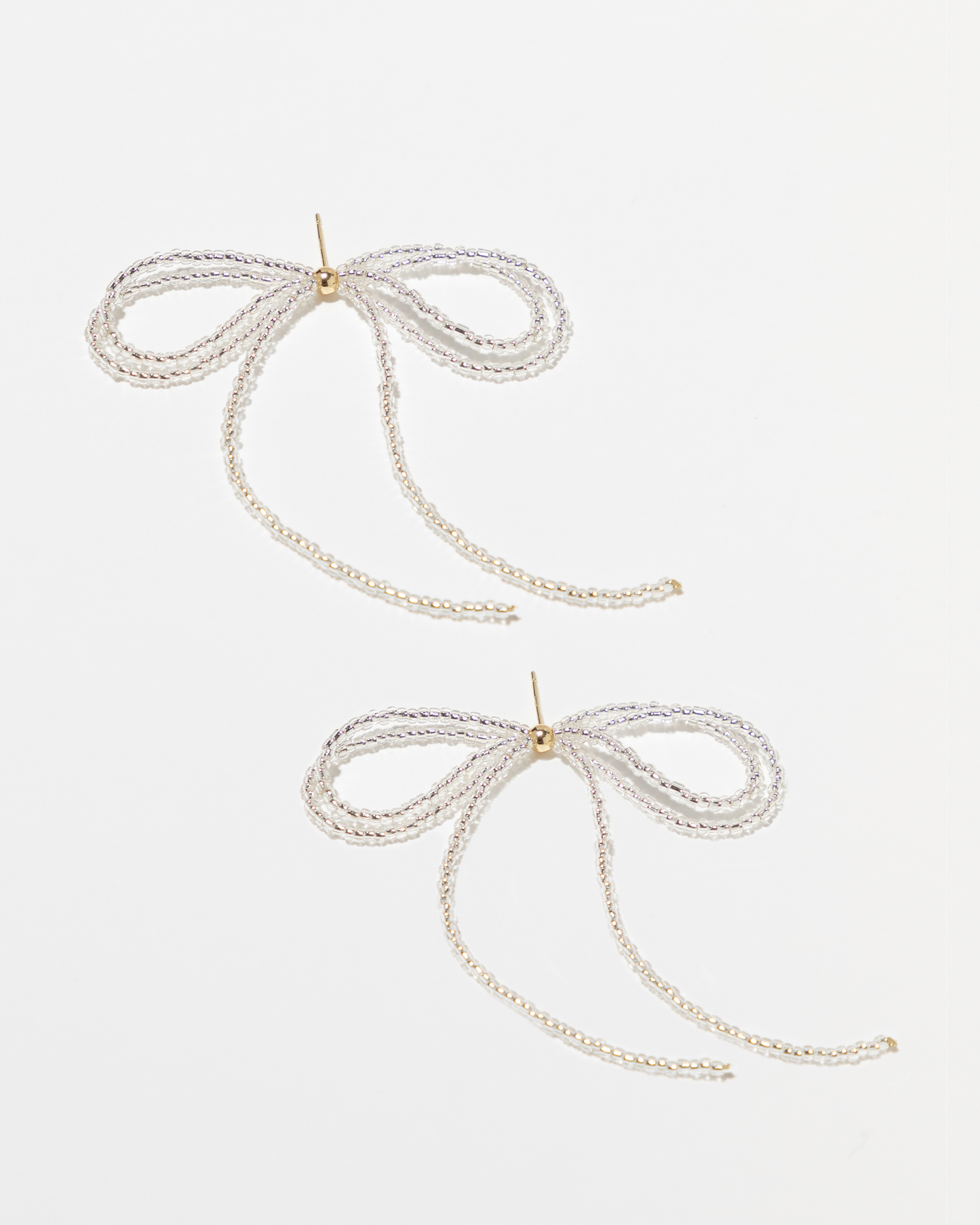 Beaded Bow Earrings