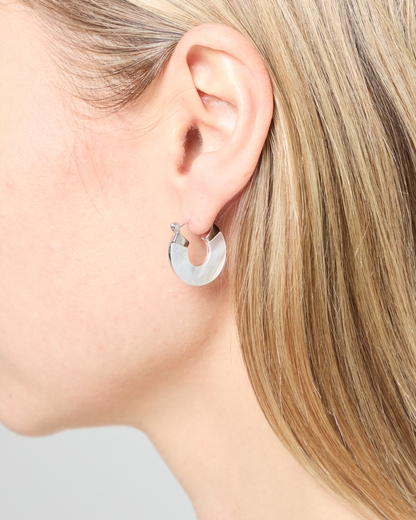Mother of Pearl Hoop Earrings