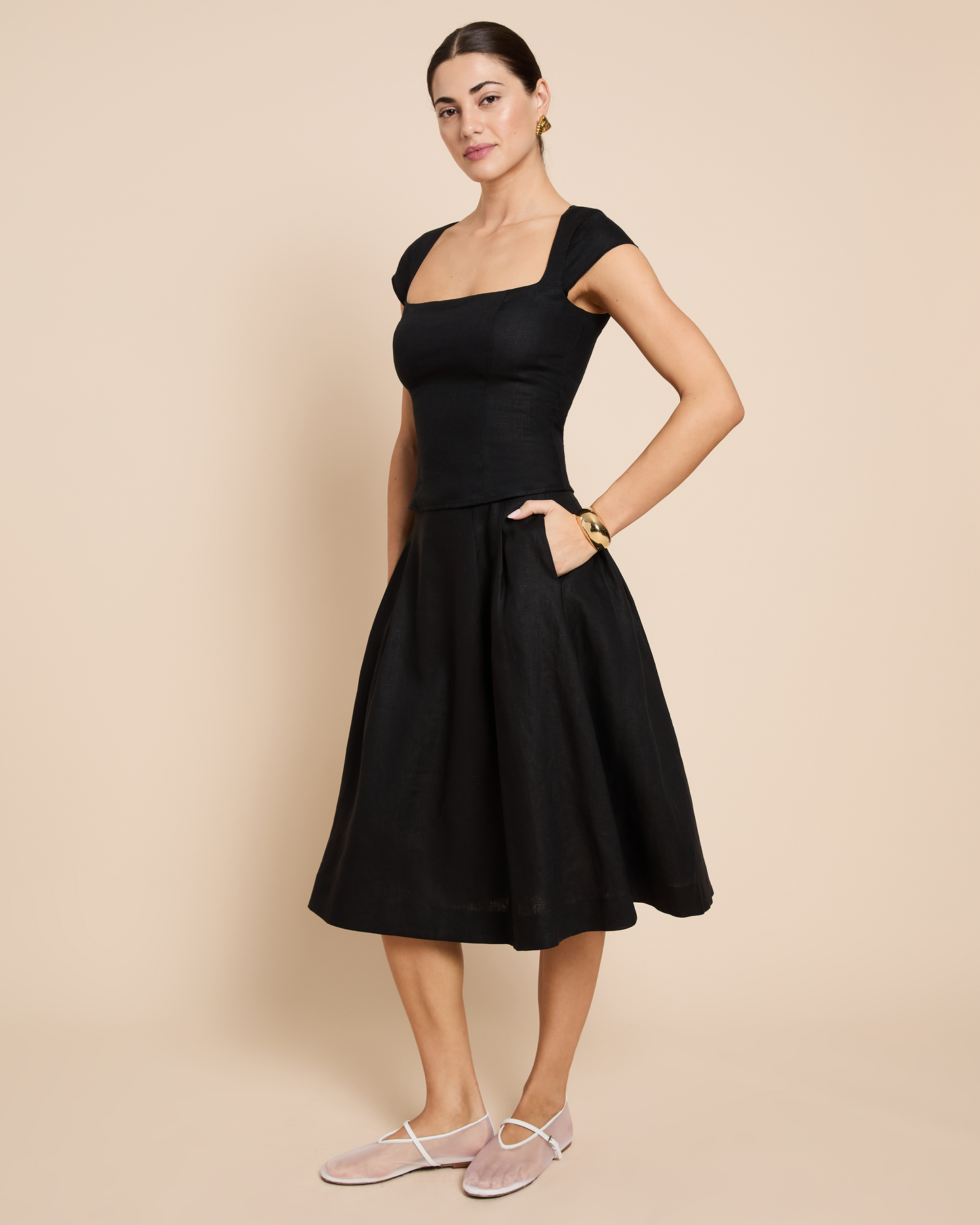 Lucie Linen Skirt