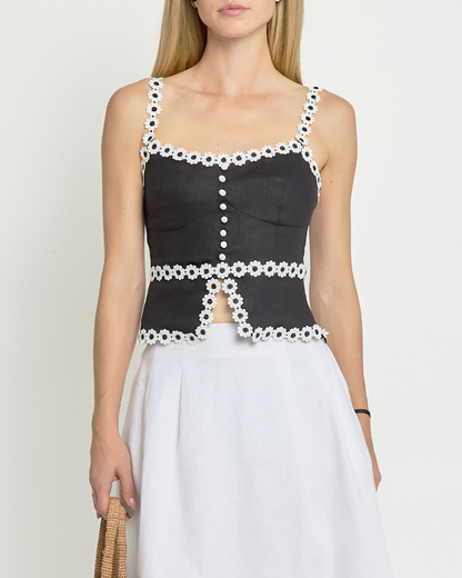 Cassandra Linen Top